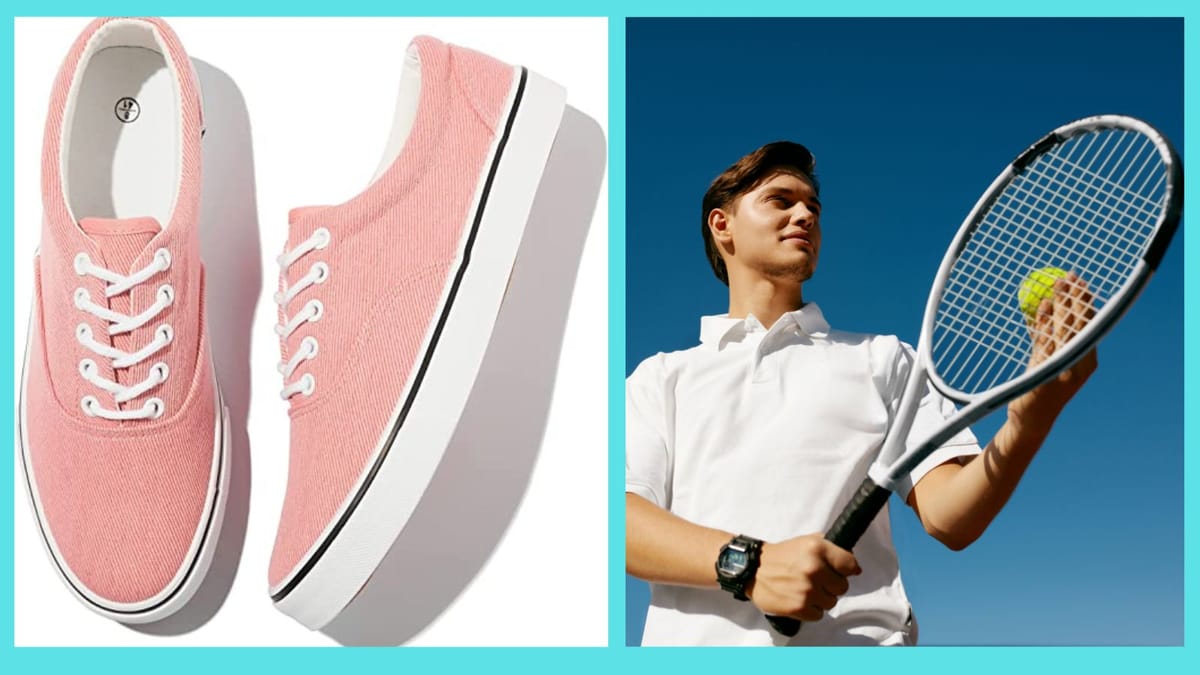 mens pink tennis shoes